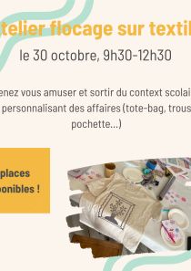 Atelier flocage sur textile