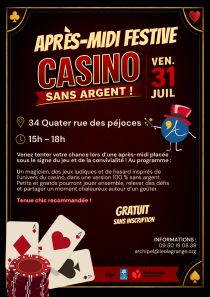 Après midi festive : casino sans argent !