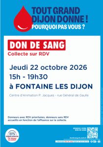 Tout (Grand) Dijon Donne son sang ... à Fontaine-les-Dijon ! 