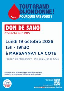 Tout (Grand) Dijon Donne son sang ... à Marsannay-la-Côte ! 