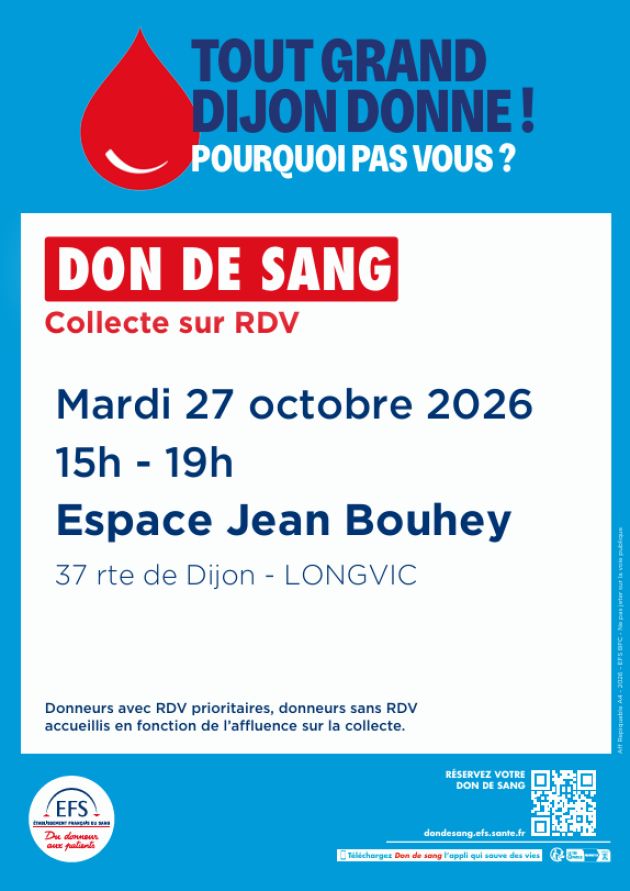 Tout (Grand) Dijon Donne son sang ... à St Apollinaire ! 