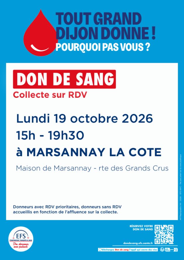 Tout (Grand) Dijon Donne son sang ... à Marsannay-la-Côte ! 