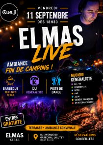 ELMAS LIVE – La grande soirée de rentrée : DJ, barbecue &amp; piste de danse