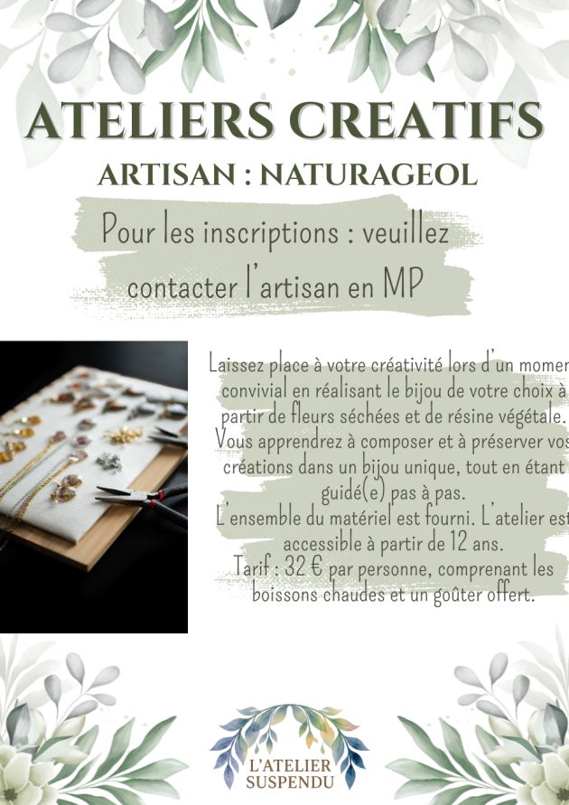 Atelier créatif - Bijou végétal