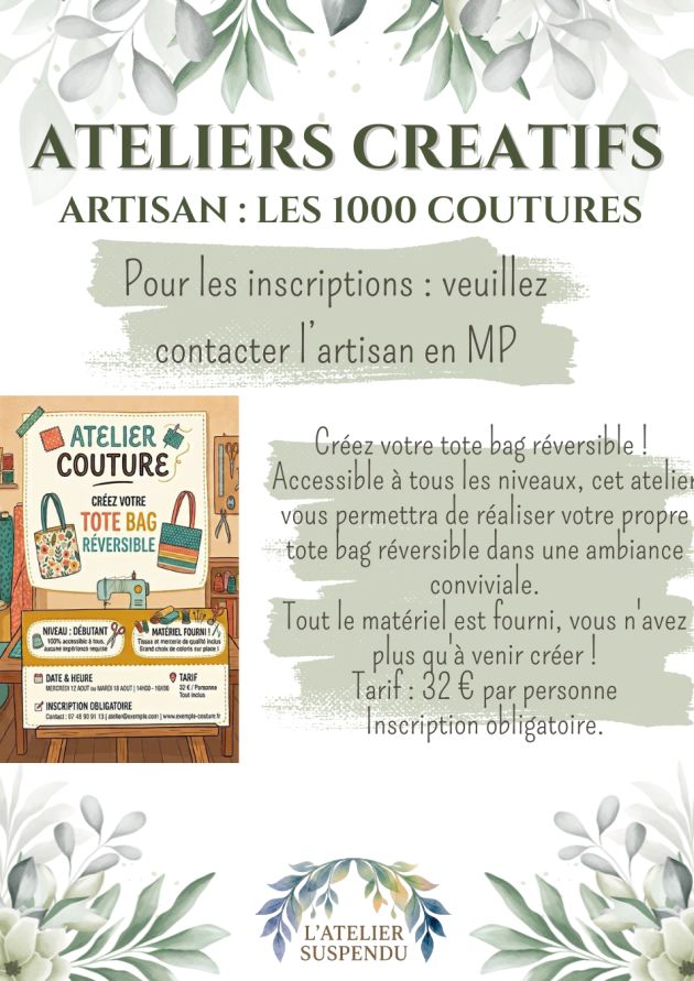 Atelier créatif - Couture