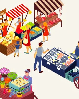 Marché alimentaire du dimanche au Village Gastronomique