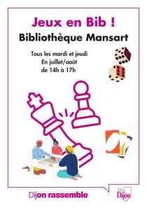 Jeux en Bib ! jeux de société à la Bibliothèque Mansart