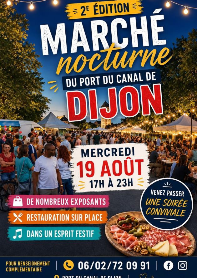 Marché nocturne du Port du Canal de Dijon