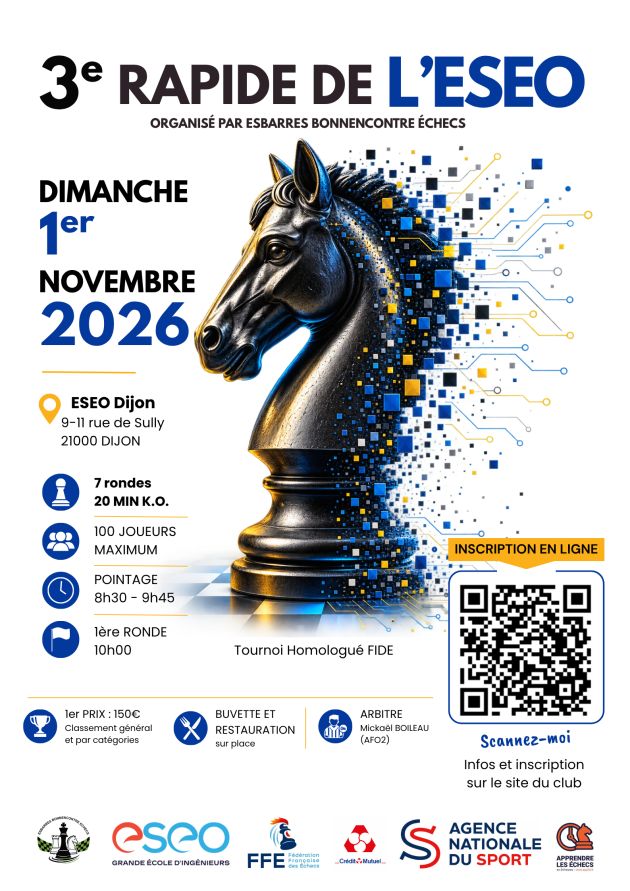 3ème Rapide de l’ESEO - Tournoi d'échecs